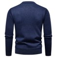 thumbnail image 3 of ZUKMRJPC Men's Crewneck Sweater Soft Casual Vintage Striped Pullover Sweater Lightweight Slim Fit Warm Knitted Textured Sweaters, 3 of 4