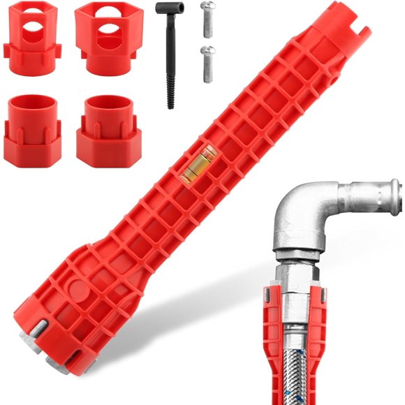 shiyou-14 in 1 Kitchen Faucet Sink Basin Wrench, Multi-functional Sink Wrench Faucet Installation Tools Basin Wrench Pipe Installer for Bathrooms,Toilets,Sinks Kitchen Plumbing