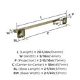 thumbnail image 6 of Amerock Stature Golden Champagne 18 inch (457mm) Towel Bar, 6 of 8