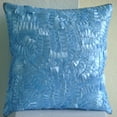thumbnail image 2 of Funda de almohada, funda de cojín para sofá en azul agua, funda de cojín texturizada con diseño de cintas, funda de cojín de 35 x 35 cm (14 x 14 pulgadas), funda de cojín cuadrada de seda, color, 2 of 6