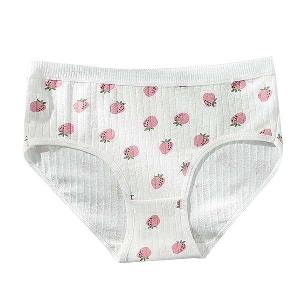 Gibobby Calzoncillos para mujer Moda de mujer Casual Sexy Cintura Ropa interior Calzoncillos a rayas de color Ropa interior Bragas de mujer(Blanco,M)