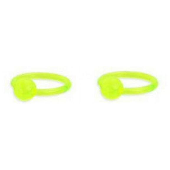Pair of UV Acrylic Captive Bead Ring - 14 Gauge 12 mm 1/2 Inch