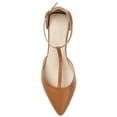 thumbnail image 4 of Journee Signature Womens Genuine Leather Cameela Buckle Low Stacked Heel Almond Toe Pumps, 4 of 8