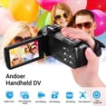 thumbnail image 5 of Camerina Camara de Video Digital Profesional DV de Mano 4K Videocámara con Sensor CMOS Camara de Mano con Lente Gran Angular de Disparo en Ráfaga Función Antivibración Camara para Grabar Videos, 5 of 5