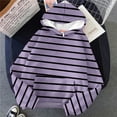 thumbnail image 3 of VISALY Hoodies Pullover Cotton Sweaters Oversized Hoodies Striped Plus Size Long Sleeve Sweaters Pullover Fall with Pocket Running Sweatshirts Half Zip Pullover Women Pullover Sweaters Purple 4Xl, 3 of 4