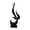 Black, variant on NEXAVKPR Home Decors Modern Abstract Art Fire Flames Statue Table Decorations for Office