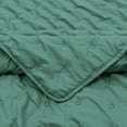 thumbnail image 5 of Mocaletto Reversible Quilts Set Queen Size, 3 Piece Green Quilt with Pillow Shams, Point Pattern Microfiber Bedspread, Lightweight Soft All Season Coverlet For Bedroom,Hotel &Gift, 5 of 7