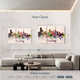 thumbnail image 4 of Elephant Stock Austin Skyline Colors Wall Art - Horizontal Multi Panel Canvas - Living Room Wall Decor - City Multi Panel - Purple And Green Decor - 65" x 42", 4 of 8