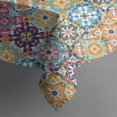 thumbnail image 4 of Boho Bohemia Flower Rectangle Tablecloth 60"x120",Waterproof Polyester Rectangle Table Cloth, Wipeable Spillproof Polyester Tablecloth for Dining, Camping, Indoor and Outdoor, 4 of 6