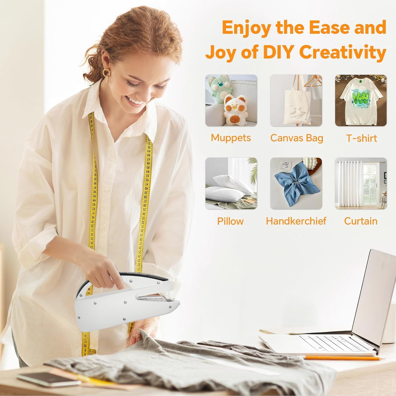 Sewing Machine Heavy Duty & Portable, 2-Speed Mini Sewing Machine with Sewing Kit & Storage Bag for Beginners, Adults, DIY, Home, Travel, Quick Clothing Repairs