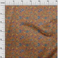 thumbnail image 3 of oneOone Rayon Orange Fabric Floral Fabric For Sewing Printed Craft Fabric By The Yard 56 Inch Wide, 3 of 5