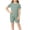 Green, variant on Qingpeng Kids Solid Color Short Sleeve T Shirt And Shorts Set Crew Neck Summer Loungewear Breathable Soft Fabric Matching Outfit Set For Kids
