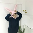 thumbnail image 2 of Clearance! Fdelink Plush Fun Bunny Ear S Hood Women Hats Warm Soft And, the Towel (Pink), 2 of 3
