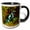 Black/White, variant on 3drose, Auratus Dart Frog, Native to Rain Forest - Na02 Dno0904 - David Northcott, 11oz Two-tone Green Mug