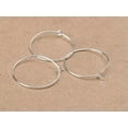thumbnail image 6 of EOEMY 100 Silver Tone Wine Glass Charm Rings ~ Round Earring Hoops 20mm-35mm Jewelry-35mm, 6 of 6