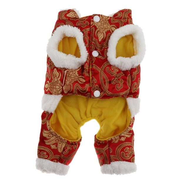 Tang Suit Chinese New Year Garment - rojo, S S Colco Traje de perro de mascota festivo