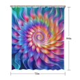 thumbnail image 5 of Colorful Tie Dye Spiral - Floral Pattern Shower Curtain 72"x84" ,Bathroom Decorative Shower Curtains Set with 12 Hooks,Modern Waterproof Washable Shower Curtain, 5 of 6
