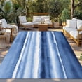 thumbnail image 2 of Blue Stripes Outdoor Rug for Patio/Deck/Porch, Non-Slip Large Area Rug 5 x 7 Ft, Watercolor Retro Ombre Abstract Tie Dye Art Indoor Outdoor Rugs Washable Area Rugs, Camping Rug Carpet Runner, 2 of 8
