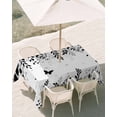 thumbnail image 3 of 60x120 Inch Outdoor Tablecloth with Umbrella Hole Zipper Rectangle Black Spring Botanical Rectangular Tablecloths Outside Waterproof Weeping Eucalyptus Butterfly Patio Table Cover for Picnic Party, 3 of 8