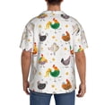 thumbnail image 3 of Sikiie Funny Chicken Men's Wrinkle Free Untucked Cuban Shirt Business Casual Button Down Shirts Short Sleeve ShirtX-Large, 3 of 5