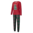 thumbnail image 4 of AIGUR Family Matching Christmas Pajamas Set Tree Letter Plaid Print Holiday Pajamas Sleepwear Dad Mom Kids PJs, 4 of 11