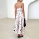 thumbnail image 3 of WILLBEST Vestidos con Curvas para Mujer, Vestido Informal de Verano A La Moda con Estampado, Espalda Abierta, Tirantes Suspendidos, Sexy, con Dobladillo Grande y Cintura Alta Grande​​, 3 of 3