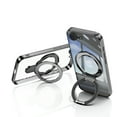 thumbnail image 7 of Allytechgroup Case for Apple iPhone 16e [Compatible with MagSafe], 360° Rotatable Invisible Magnetic Ring  Stand [Camera Lens Protector] Military-Grade Plating Clear Shockproof Phone Cover, Gray, 7 of 7