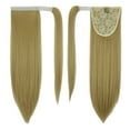 thumbnail image 6 of Drawstring Long Straight Ponytail Extension 28 inch Wrap Around Ponytail Synthetic Hair Extensions Clip in Ponytail Hairpiece for Women, Brown/Black, 160G (11colors), 6 of 8