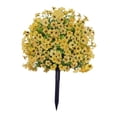 thumbnail image 2 of Estaca de jardín de flores violetas artificiales, accesorios para jardín de hadas, 24" con base amarillo, 2 of 9