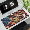 thumbnail image 3 of Patriotic Devon Rex Stained Glass Portrait American Flag Desk Mat Full Keyboard Mouse Pad Cat Lover Kitten Owner Gifts Large Mousepad - 01010, 3 of 5
