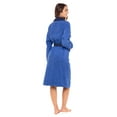thumbnail image 4 of Women’s 100% Terry Cotton Bathrobe Toweling Dressing Gown Robe Two Tone BueNavy, 4 of 6