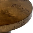 thumbnail image 4 of Jennifer Taylor Home Bolin 18" Round Pillar Burl Accent Side Table, Walnut Brown Burl Wood, 4 of 9