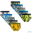 thumbnail image 6 of Emy Dola 5 Pack Little Big Boys Briefs Elastic Cotton Dinosaur Truck Toddler Underwear Kids Under Panties, 6 of 8