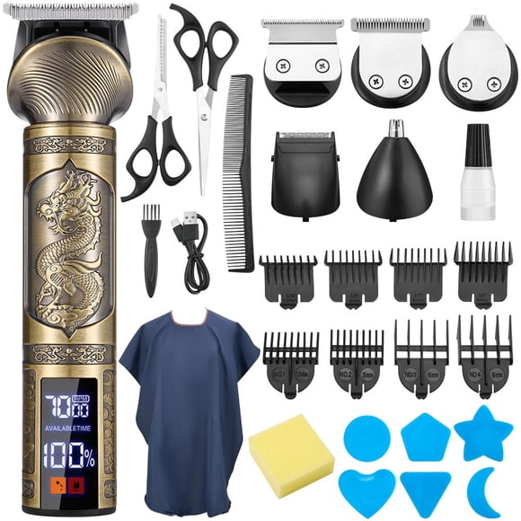 Lukovee Cortapelos para Hombre Profesional, 28 en 1 kit de M&aacute;quina de Afeitar El&eacute;ctrica de Hombres, Recortadora Barba Bigote Impermeable, Cortadora de Cabello Velocidad Ajustable