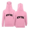 thumbnail image 4 of Byoo Big Girls Hoodie New York Print Zipper Hooded Sweatshirt Long Sleeve Pullover Top, 4 of 6