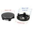 thumbnail image 3 of 4 Pcs Black 60mm Dia 5 Clips Wheel Tyre Center Hub Caps Cover for Cars, 3 of 6