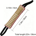 thumbnail image 2 of CYFW Dog Tug Toy,Tug of War Dog Toy Jute Bite Pillow with 2 Handles for Puppy Training Interactive Play,Fetch,Suitable for Small Medium Large Dogs(Red), 2 of 7