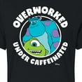 thumbnail image 3 of Monsters Inc. - Overworked Under Caffeinated - Juniors Cropped Cotton Blend T-Shirt, 3 of 5
