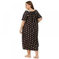 thumbnail image 2 of Chemise de Nuit Femme Peignoirs Peignoir Léger Duster Dame Floral Robe de Maison Décontractée Nuit Dames Robe à Manches Courtes, 2 of 7