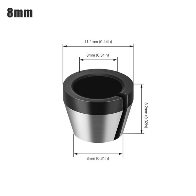 Portabrocas de 6mm, 6,35mm y 8mm, máquina cortadora de grabado con tuerca, adaptador de broca, enrutador eléctrico, accesorios de fresado