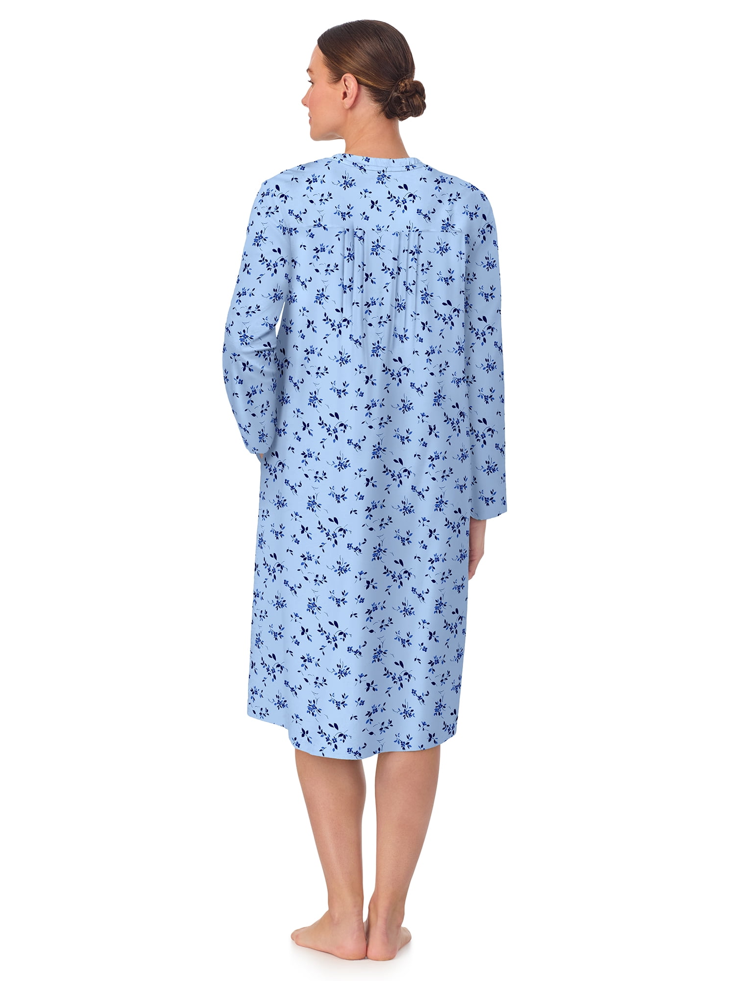 Aria Women’s 100% Cotton Woven Flannel Long Sleeve Nightgown, Sizes XS-5X