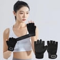 thumbnail image 4 of Guantes Unisex Antideslizantes De Medio Dedo, Transpirables, Con Almohadillas De Silicona Para La Palma, Ideales Para Gimnasio, Ciclismo, Levantamiento De Pesas Y Deportes Al Aire Libre, 4 of 7
