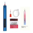 thumbnail image 2 of Electric Nail Grinding Machine Portable Rechargeable Nail Polishing Machine for Electric Nail File Deep Sea Blue, 2 of 5