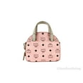 thumbnail image 4 of MCM Signature Soft Pink Diamond Logo Leather Mini Round Top Tote Crossbody Bag, 4 of 4