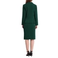thumbnail image 3 of Conjunto de falda de 2 piezas INSPIRE CHIC para mujer, blazer formal de negocios y falda lápiz 2XL verde, 3 of 5
