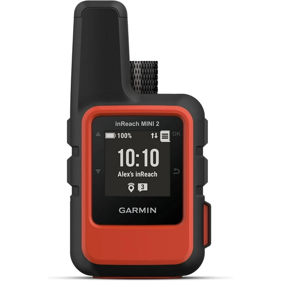 Garmin inReach Mini 2, Lightweight and Compact Satellite Communicator, Hiking Handheld, Orange
