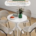 thumbnail image 4 of HOMCOM 29.5" Round Kitchen Table, Dining Table for Small Spaces, Steel Leg, 4 of 10