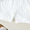 thumbnail image 7 of UngA Toddler Baby Boy Clothes Summer Outfits Short Sleeve Textured Knit Solid Polo T Shirts and Shorts 2Pcs Sweatsuit Set (White,2-3 Years), 7 of 7