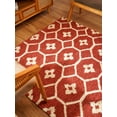 thumbnail image 3 of Hand Knotted Sumak Jute Eco-Friendly Area Rugs - 4'X6', Rectangle Shape, Red Beige Color, Floral Pattern, High Pile, Natural Fiber, Outdoor Indoor Handmade Area Rugs For Living Room (J00076), 3 of 10