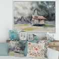 thumbnail image 2 of Designart 'Storm On A Rustic House On Mountain Top ' Country Framed Canvas Wall Art Print, 2 of 5